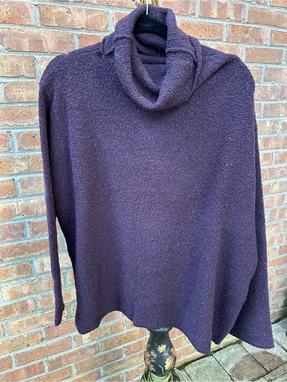 Eileen Fisher Deep Plum Cowl Neck Sweater
